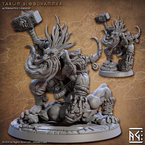Tarum Bloodhammer | DND| TTRPG| Premium Quality ECO Resin | by Artisan Guild