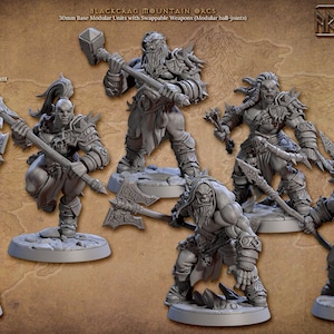 Blackcraig Mountain Orcs Bundles  | DND| TTRPG| Premium Quality  ECO Resin | by Artisan Guild