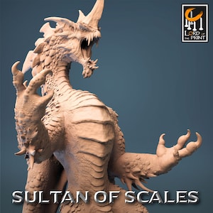 Blauer Chromatic Dragon | DND| TTPR Premium-Qualität ECO-Harz | von Rescale Miniatures