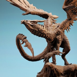 Elder Steel Dragon | DND| TTRPG| Premium Quality ECO Resin | by Rescale Miniatures