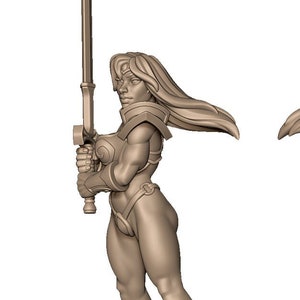Schwert Jungfrau |TRPG| Premium-Qualität ECO-Harz | von Menagerie Miniature
