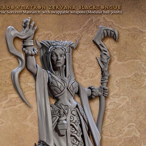 Zervana Blacktongue | DND| TTRPG| Premium Quality  ECO Resin | by Artisan Guild