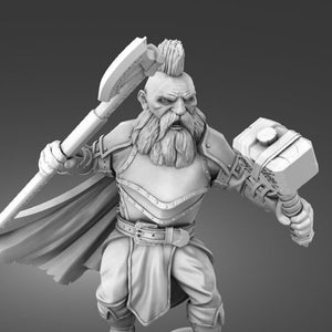 Dwarf Hammer and Axe | DND| TTRPG| Premium Quality ECO Resin | by The Printing Goes Ever On