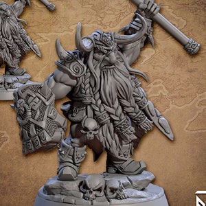 Durnir Berserker Lord | DND| TTRPG| Premium Quality ECO Resin | by Artisan Guild