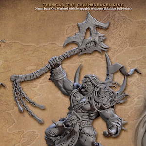 Throgar the Chainbreaker King  | DND| TTRPG| Premium Quality  ECO Resin | by Artisan Guild