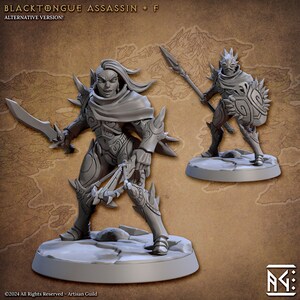 Blacktongue Assassins Brawler | DND| TTRPG| Premium Quality  ECO Resin | by Artisan Guild