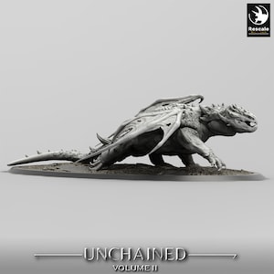 Volcanic Dragon Walking | DND| TTRPG| Premium Quality ECO Resin | by Rescale Miniatures