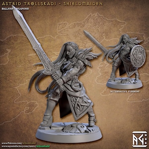 Astrid Trollskadi - the Shieldmaiden  | DND| TTRPG| Premium Quality  ECO Resin | by Artisan Guild