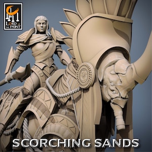 Mounted Egyptian Lancer | DND| TTRPG| Premium Quality ECO Resin | by Rescale Miniatures