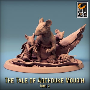 Mice Snacking  | DND| TTRPG| Premium Quality ECO Resin | by Rescale Miniatures