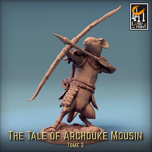 Mouse Archer | DND| TTRPG| Premium Quality ECO Resin | by Rescale Miniatures