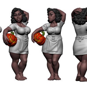 Halloween Girl |TTRPG| NSFW| Premium Quality ECO Resin | by Menagerie Miniature