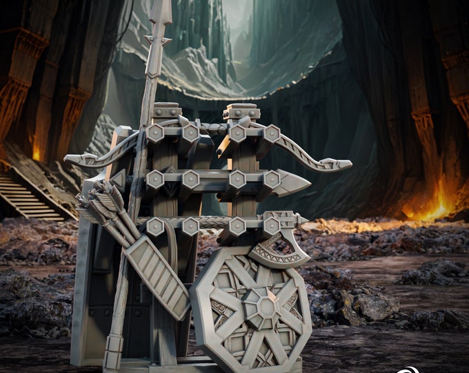 Dwarf Weapon Rack | DND| TTRPG| by the Printing Goes Ever On - Etsy