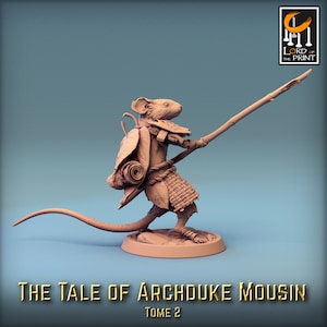 Mouse Spear | DND| TTRPG| Premium Quality ECO Resin | by Rescale Miniatures