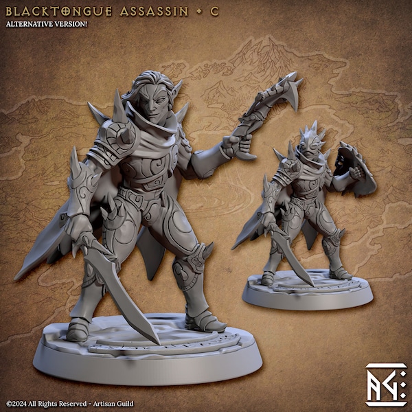 Blacktongue Assassins Ranged | DND| TTRPG| Premium Quality  ECO Resin | by Artisan Guild