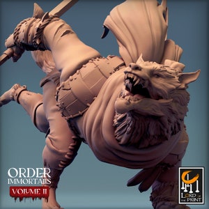 Immortalis Werewolf Charge | DND| TTRPG| Premium Quality  ECO Resin | by Rescale Miniatures