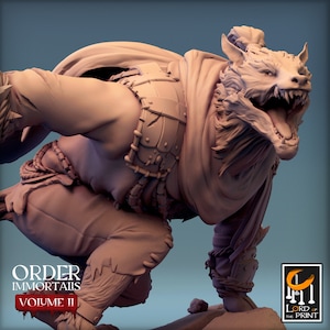 Immortalis Werewolf Crunch | DND| TTRPG| Premium Quality  ECO Resin | by Rescale Miniatures
