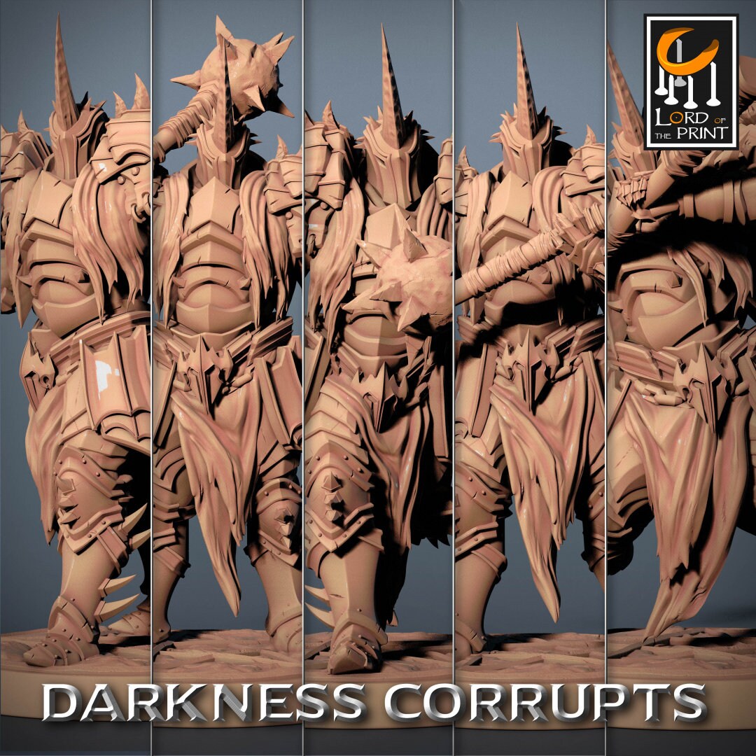 Darknight Mace DND TTRPG Premium Quality ECO Resin by Lord of the Print