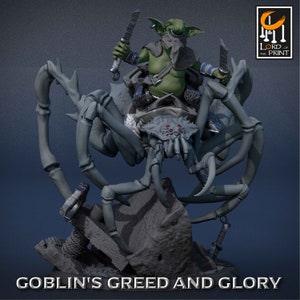 Spider Goblin with Daggers | DND| TTRPG| Premium Quality ECO Resin | by Rescale Miniatures