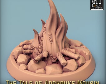Campfire | DND| TTRPG| Premium Quality ECO Resin | by Rescale Miniatures
