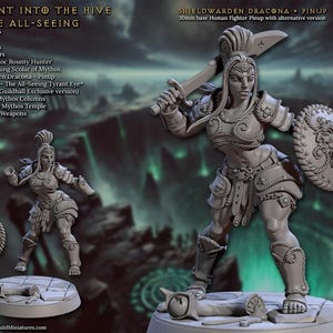 Shieldwarden Dracona - Pin-up | TTRPG| NSFW| Résine écologique de qualité supérieure | par la guilde des artisans