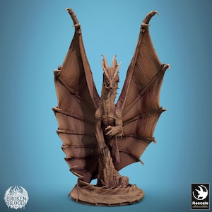 Legendäre Golddrache von Red | DND| TTPR Premium-Qualität ECO-Harz |  von Rescale Miniatures s
