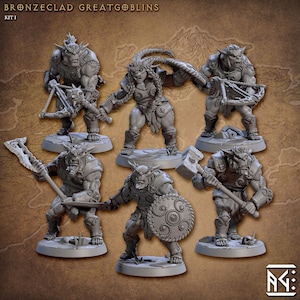 Bronzeclad Great goblin Bundles  | DND| TTRPG| Premium Quality  ECO Resin | by Artisan Guild