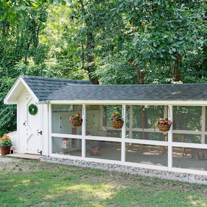 Chicken Coop Building Plans | Easy Walk In Coop and Run, Secure Backyard Chicken Coop for 10-12 Chickens | Digital Download DIY Plans