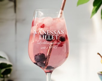 Personalisierbares Lillet Glas | Weinglas Personalisiert | Lillet | Geburtstagsgeschenk Freundin | Geschenk Freundin | Persönliches Geschenk