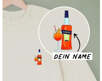 Aperol Spritz Pullover mit Name I Aperol Spritz Geschenk I Aperol Geschenk I Personalisierbareres Sweatshirt Aperol I Persönliche Geschenke