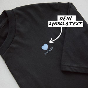 T-shirt brodé avec texte et symbole I T-shirts brodés I T-shirts personnalisables I T-shirt I T-shirt individuel I T-shirt UNISEXE
