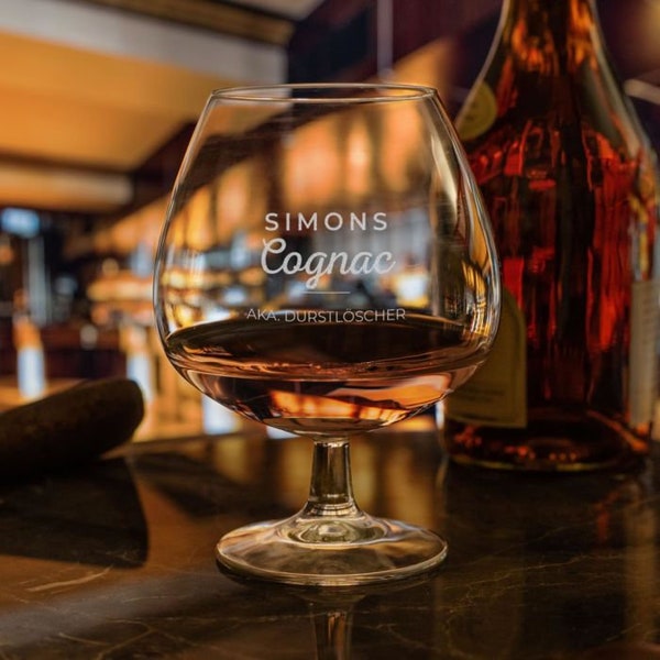 Personalisierbares Cognac Glas I Cognac I Brandy Glas I Whisky Glas I Cognacglas Schwenker personalisiert I Scotch Glas I Cognacschwenker