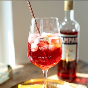 Campari glass personalized I Cocktail glass I Aperitif I Personalizable glass I Aperitivo I Campari I Aperol Spritz I Campari glass recipe