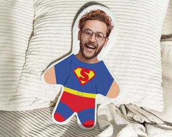 Superhero Mini Me I Superhero I Personalized Pillow I Personalized Face Pillow I Body Photo Pillow I 3D Face Pillow