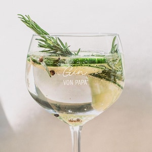 Gin glass with personalized engraving | Gin glass with name | Personalizable gin glass | Gin tonic glass | Birthday gift I Gin