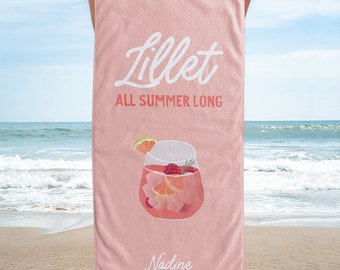 Lillet towel | Beach towel | Towel with text | Personal Towel | Wildberry Lillet | Lillet IGifts | Summer | Vacation I Beach