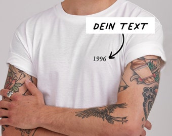 Besticktes T-Shirt mit Text I T-shirt mit Text I Personalisierbares T-shirt I T-shirt mit Stickerei I Individuelles T-shirt I UNISEX T-Shirt