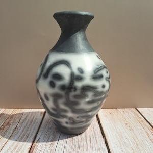 Hand-Coiled Naked Raku Pot