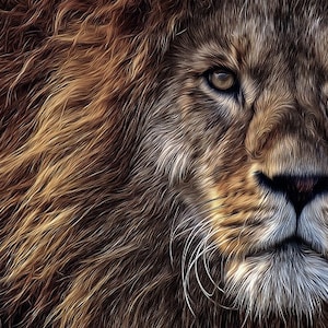 King of Beasts full coverage cross stitch pattern