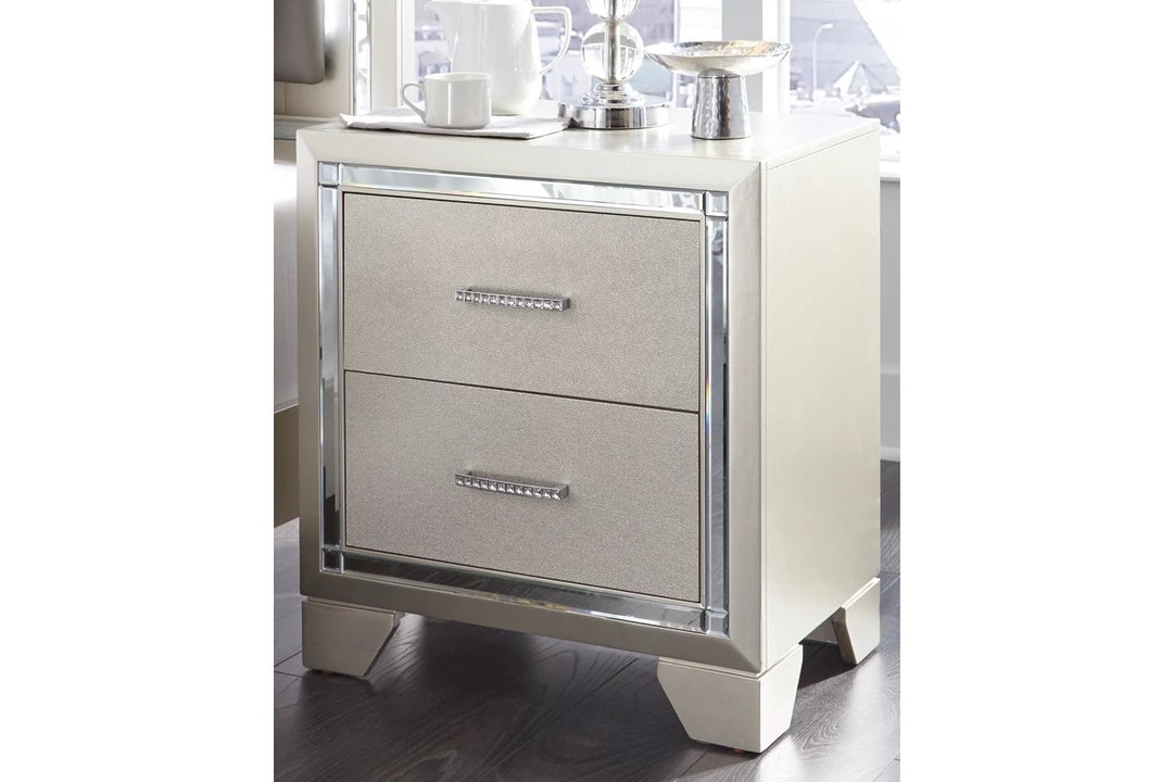 Double Set Modern Style Bedside Table With Stainless Steel Etsy