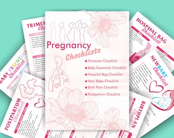 Pregnancy Checklists Bundle Printable Pregnancy To Do List PDF A4 Printable, Pregnancy Planning, Pregnancy Essentials,  Mom Checklist