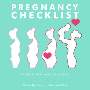 Pregnancy Checklists Bundle Printable Pregnancy to Do List PDF A4 ...