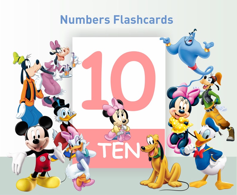 Numbers Flashcards Printable PDF Toddler Flashcards - Etsy