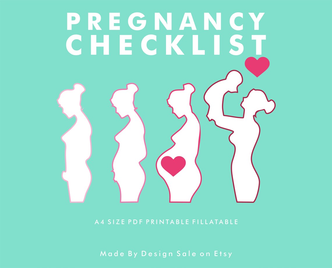 Pregnancy Checklists Bundle Printable Pregnancy to Do List PDF A4 ...