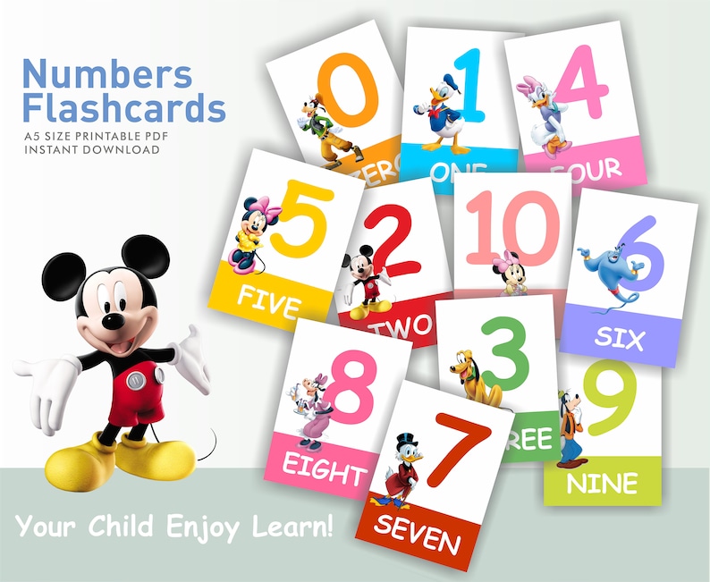 Printable Toddler Number Flashcards