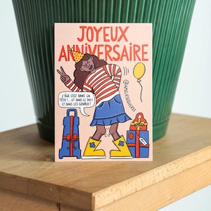 Carte d’amour -  "Joyeux Anniversaire "  - Fille