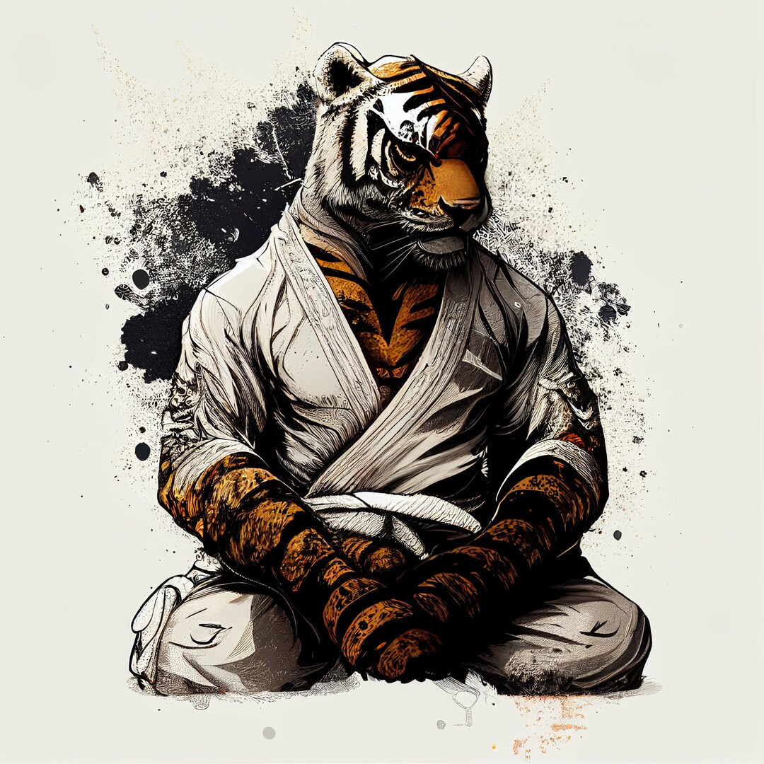 Martial Arts Tiger Instant Download PNG Digital Download Etsy