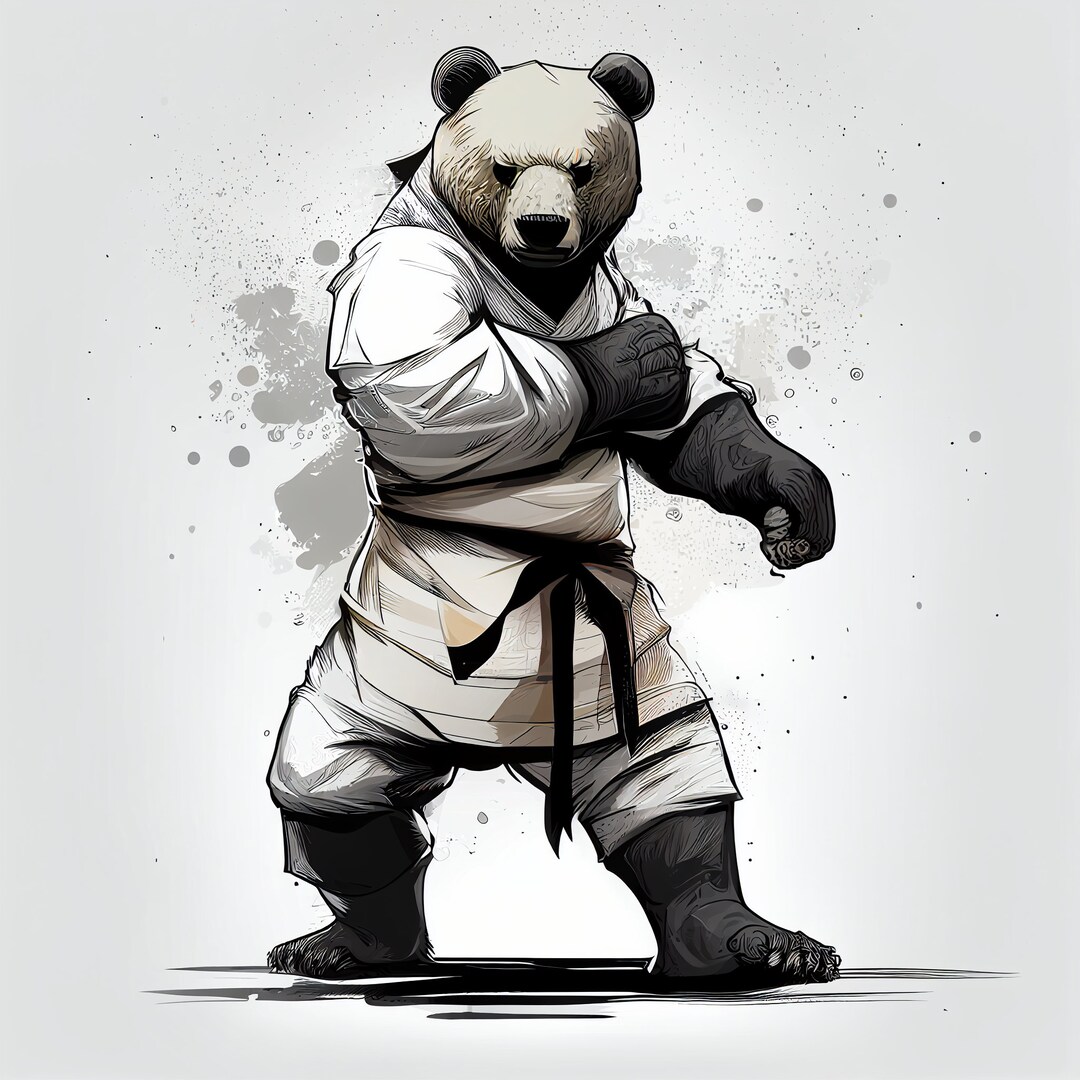 Martial Arts Bear Instant Download PNG Digital Download Etsy
