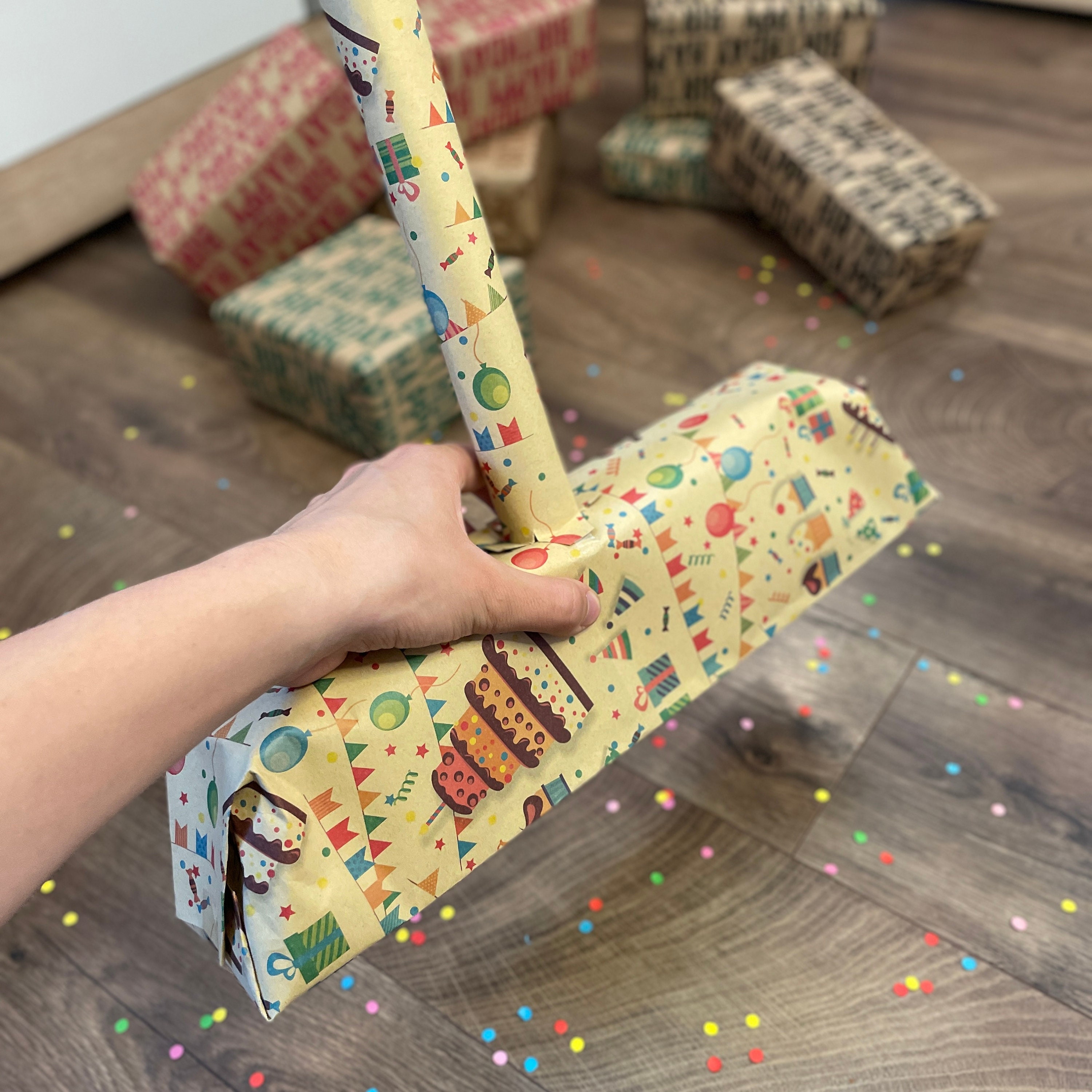 Large Broom Gift Wrap Set Unusual and Funny Surprise for Etsy
