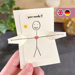 Prezent na rocznicę dla niego | Ręcznie robiona karta do portfela | Słodka niespodzianka dla Twojego partnera | Włoski papierowy upominek miłosny